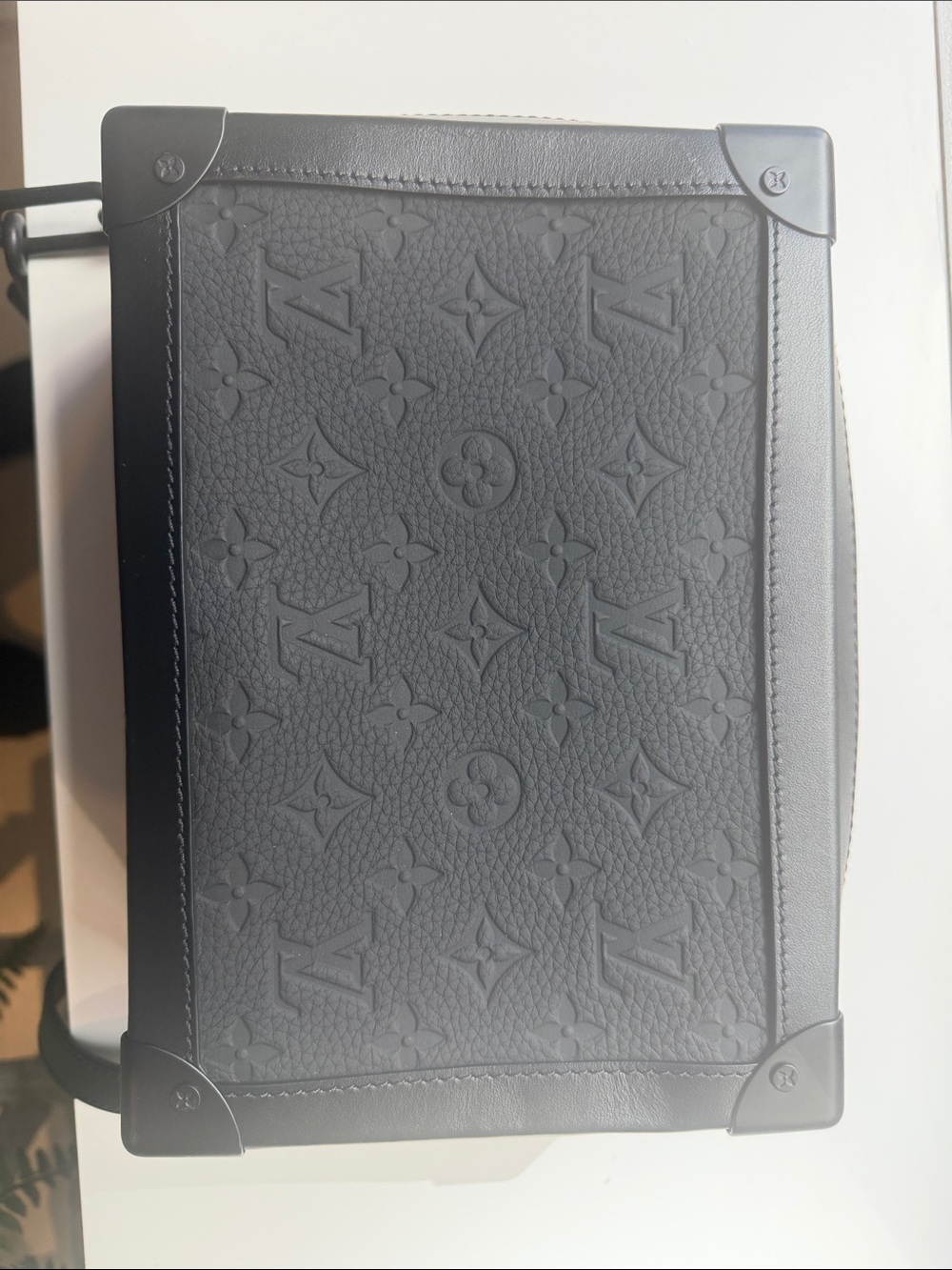 Louis Vuitton Black Embossed Taurillon Monogram Soft Trunk Bag